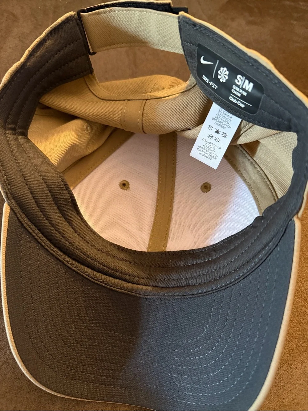 Nike Tan Baseball Cap with White Swoosh